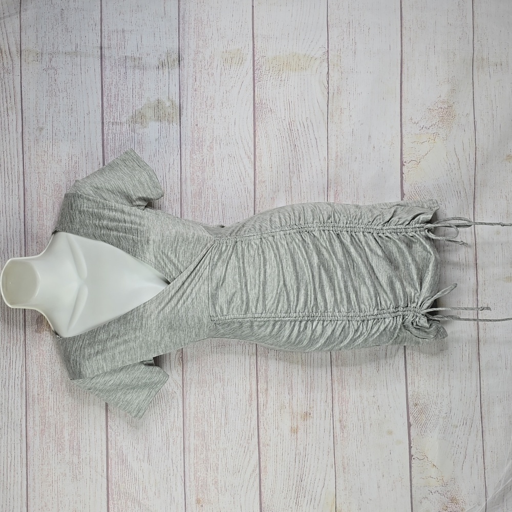 SJL Apparel gray cinched dress sz Large NWT